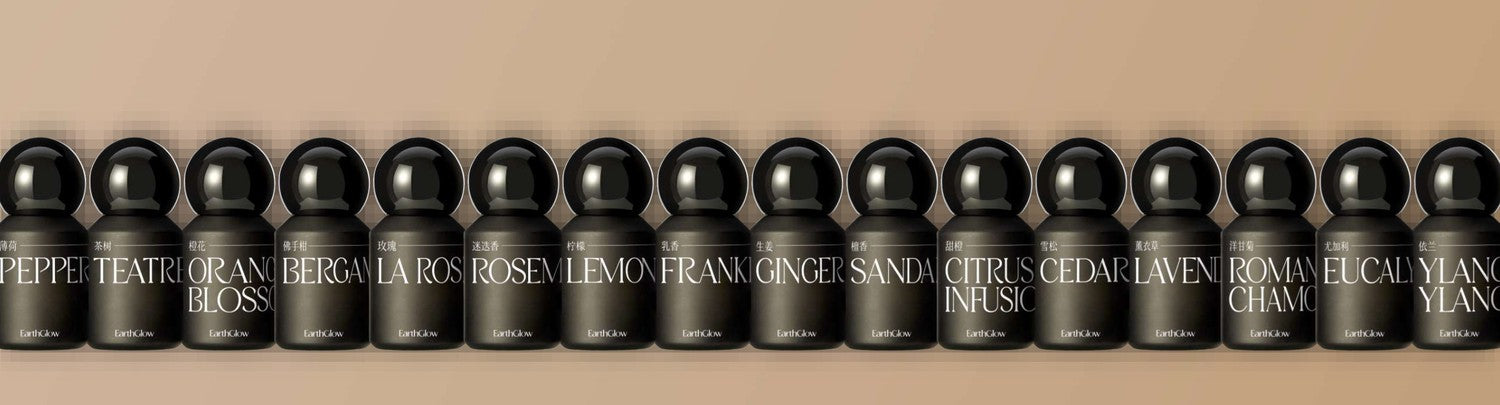 EarthGlow fragrance and essential oil range
