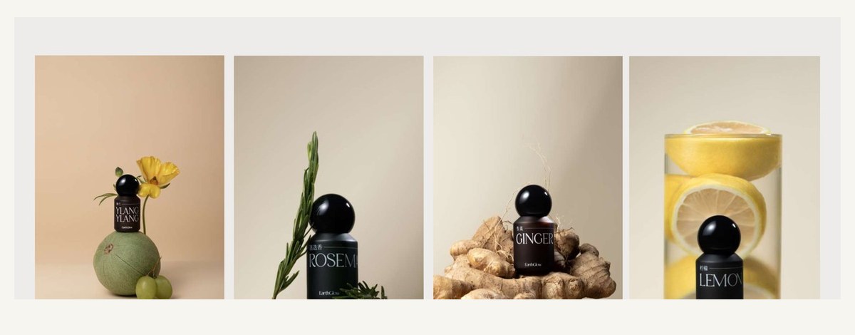EarthGlow essential oil packaging development two